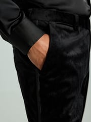 Black Velvet Tuxedo Trousers - Image 5 of 11