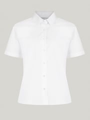 Trutex White Regular Fit Short Sleeve 2 Pack School Shirts - Image 6 of 7