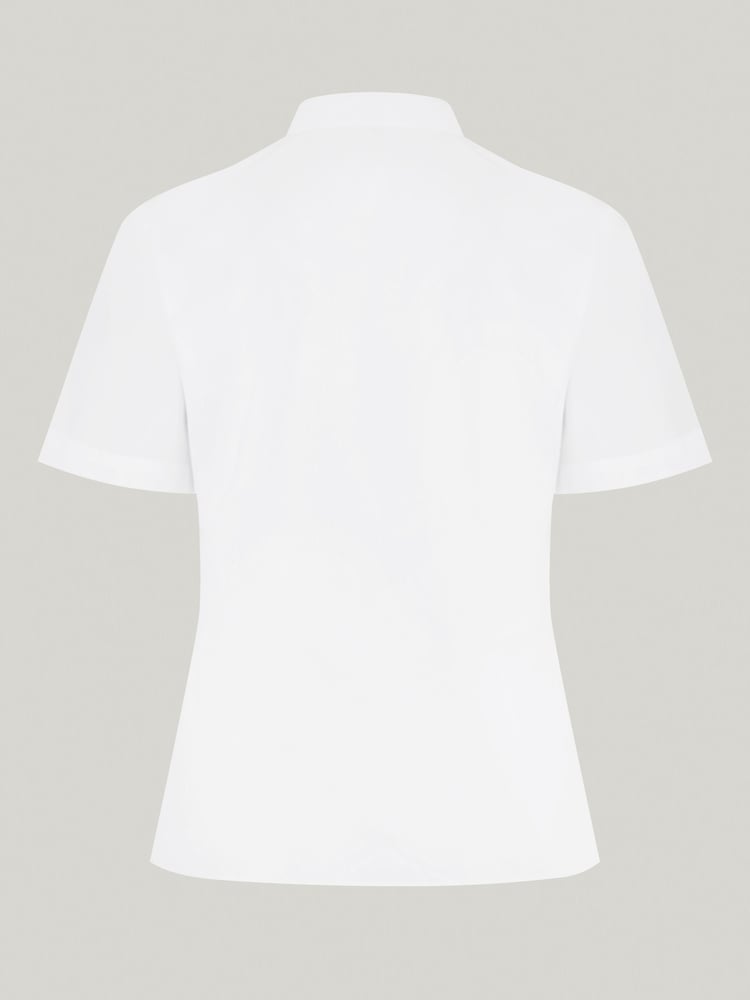 Trutex White Regular Fit Short Sleeve 2 Pack School Shirts - Image 7 of 7