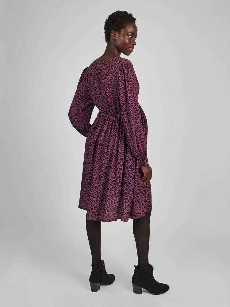 JoJo Maman Bébé Pink V-Neck Maternity Mini Dress - Image 2 of 5
