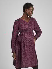 JoJo Maman Bébé Pink V-Neck Maternity Mini Dress - Image 3 of 5