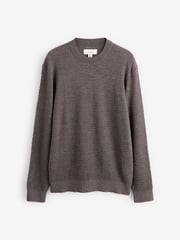 Braun - Signature – strukturierter Pullover aus 100 % Merinowolle - Bild 5 von 7