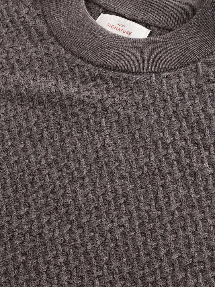 Braun - Signature – strukturierter Pullover aus 100 % Merinowolle - Bild 7 von 7