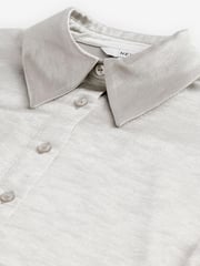 Silver Textured Metallic Satin Shirt - Image 8 of 9
