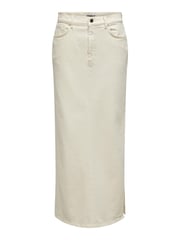 ONLY White Side Split Denim Maxi Skirt - Image 4 of 6