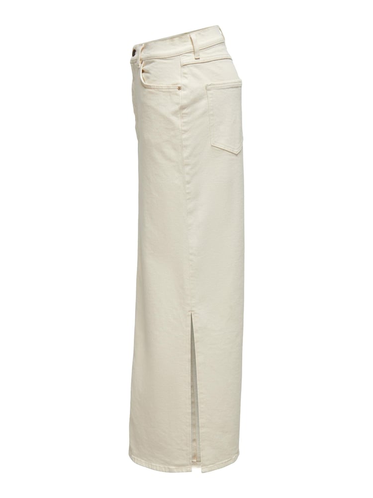 ONLY White Side Split Denim Maxi Skirt - Image 6 of 6