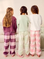Green/Purple Woven Joggers Pyjamas 3 Pack (3-16yrs) - Image 3 of 12