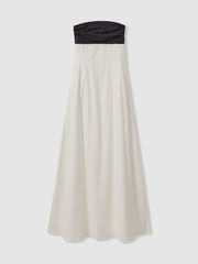 Anna Quan Linen-Jersey Strapless Maxi Dress - Image 2 of 5