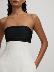 Anna Quan Linen-Jersey Strapless Maxi Dress - Image 3 of 5