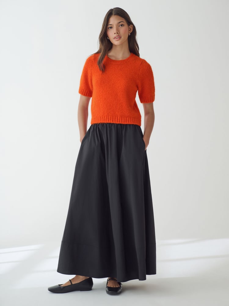 Orange Short Sleeve Crew Neck Jumper With Wool - Image 2 of 8