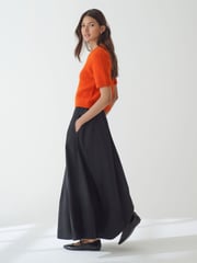 Orange Short Sleeve Crew Neck Jumper With Wool - Image 3 of 8