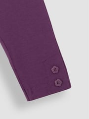 JoJo Maman Bébé Lilac Purple Ditsy Floral 2-Pack Leggings - Image 7 of 7