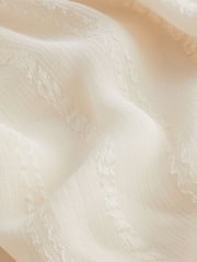 Ivory White Long Sleeve Metallic Tie Neck Blouse - Image 6 of 6