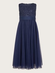 Monsoon Blue Cindy Rosette Dress - Image 1 of 2