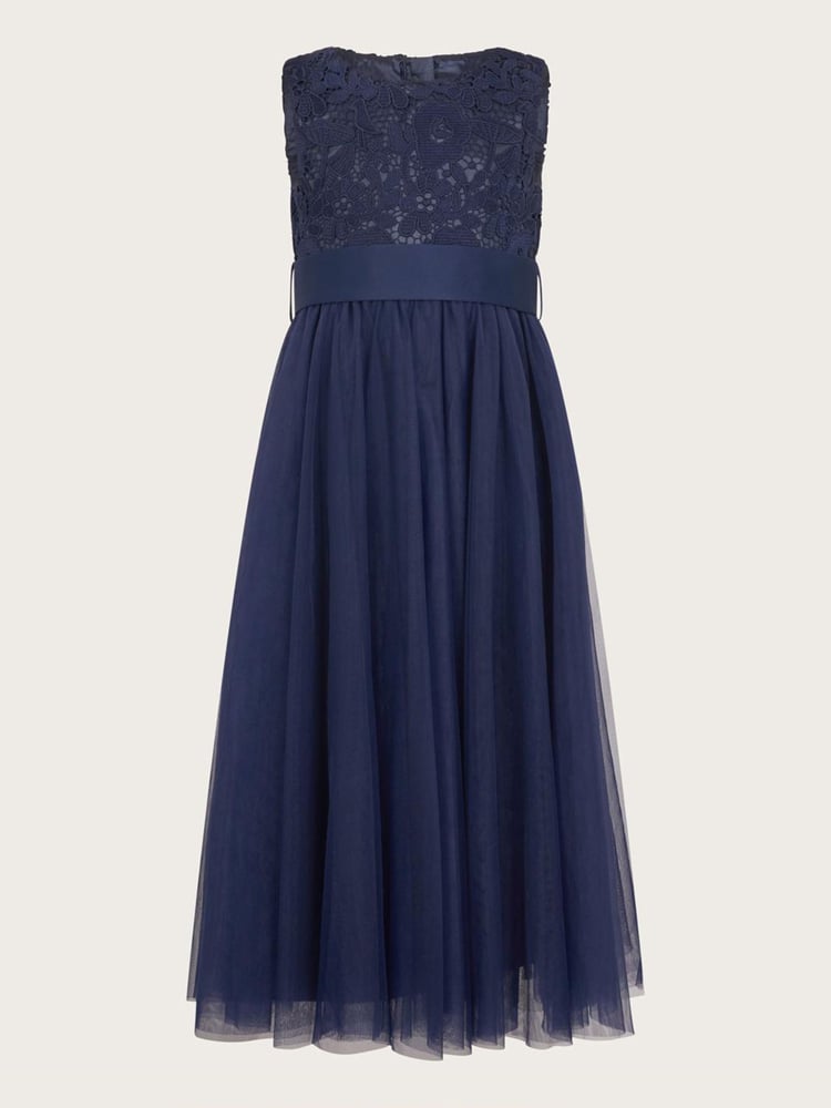 Monsoon Blue Cindy Rosette Dress - Image 1 of 2