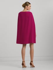Lauren Ralph Lauren Pink Cape Georgette Cocktail Dress - Image 4 of 9