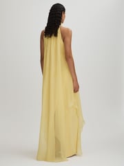 Halston Removable Ruffle Chiffon Maxi Dress - Image 5 of 6