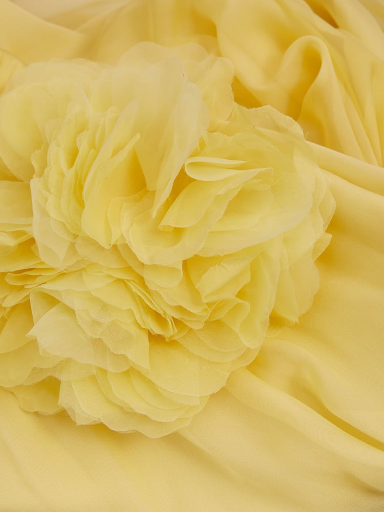 Halston Removable Ruffle Chiffon Maxi Dress - Image 6 of 6