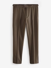 Brown Slim Fit Tape Detail Tuxedo Trousers - Image 3 of 8