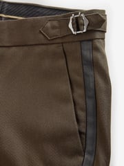 Brown Slim Fit Tape Detail Tuxedo Trousers - Image 5 of 8