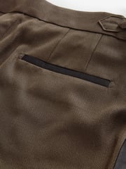 Brown Slim Fit Tape Detail Tuxedo Trousers - Image 7 of 8