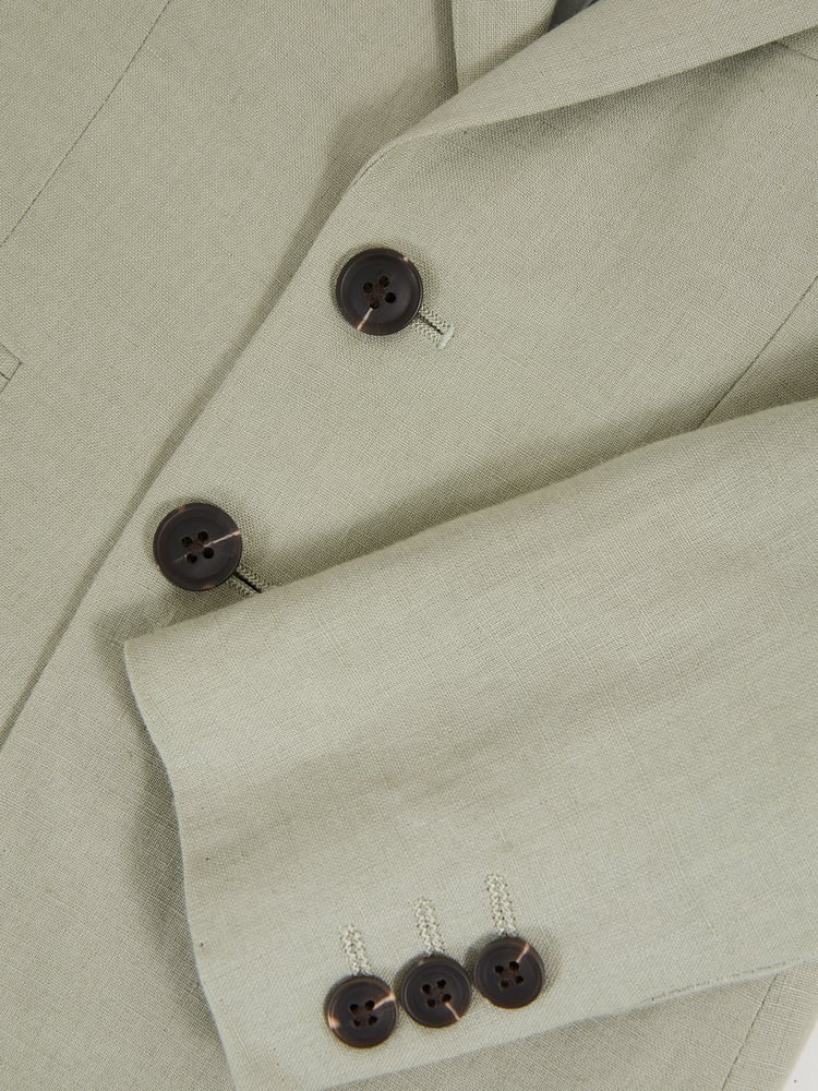 Reiss Apple Kin 3-9 yrs Linen Single Breasted Blazer - Image 5 of 5