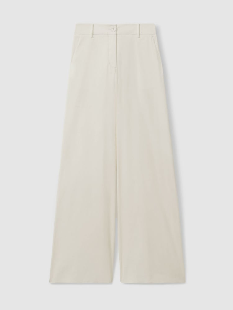 Anna Quan Wide Leg Linen Blend Trousers - Image 2 of 4