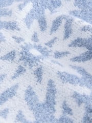 Blue Snowflake Boucle Knitted Christmas Jumper - Image 7 of 8