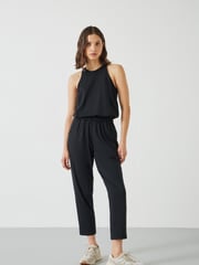 Hush Black Racer Back Jersey Jumpsuit - Image 1 of 5