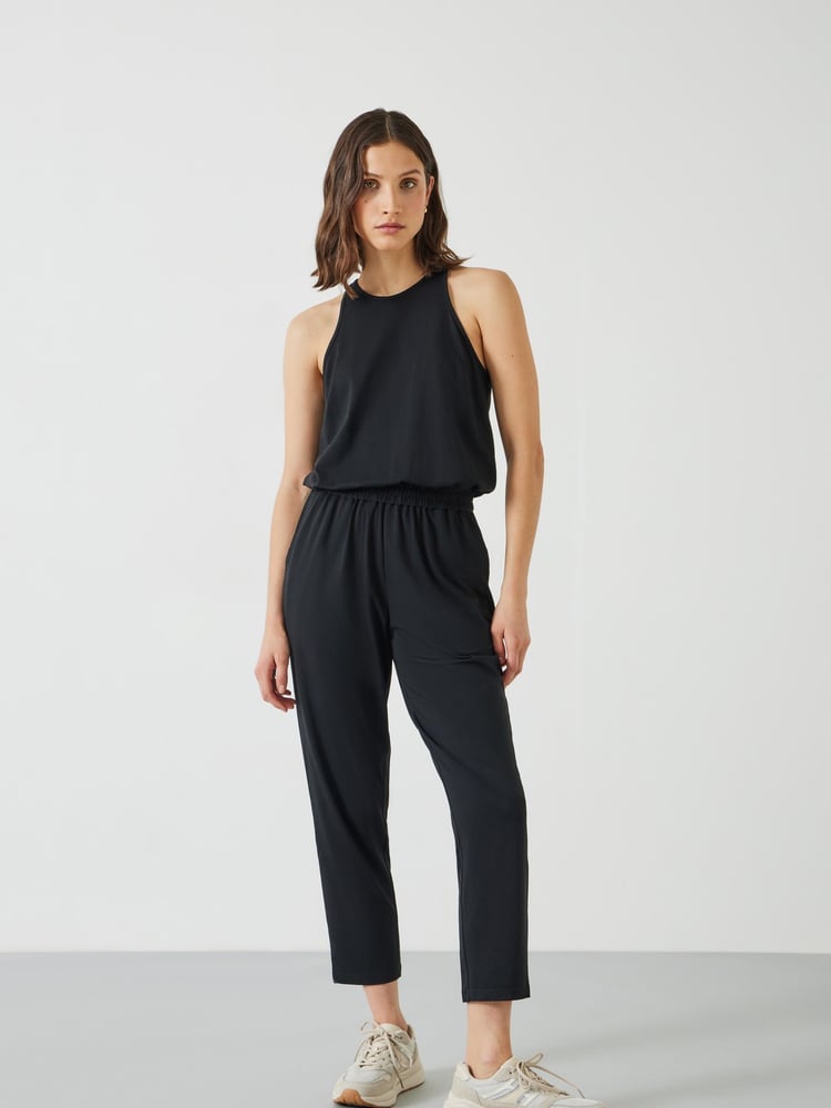 Hush Black Racer Back Jersey Jumpsuit - Image 1 of 5