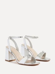 Linzi Silver Tara Barely There Block Heeled Sandals - Image 4 of 5