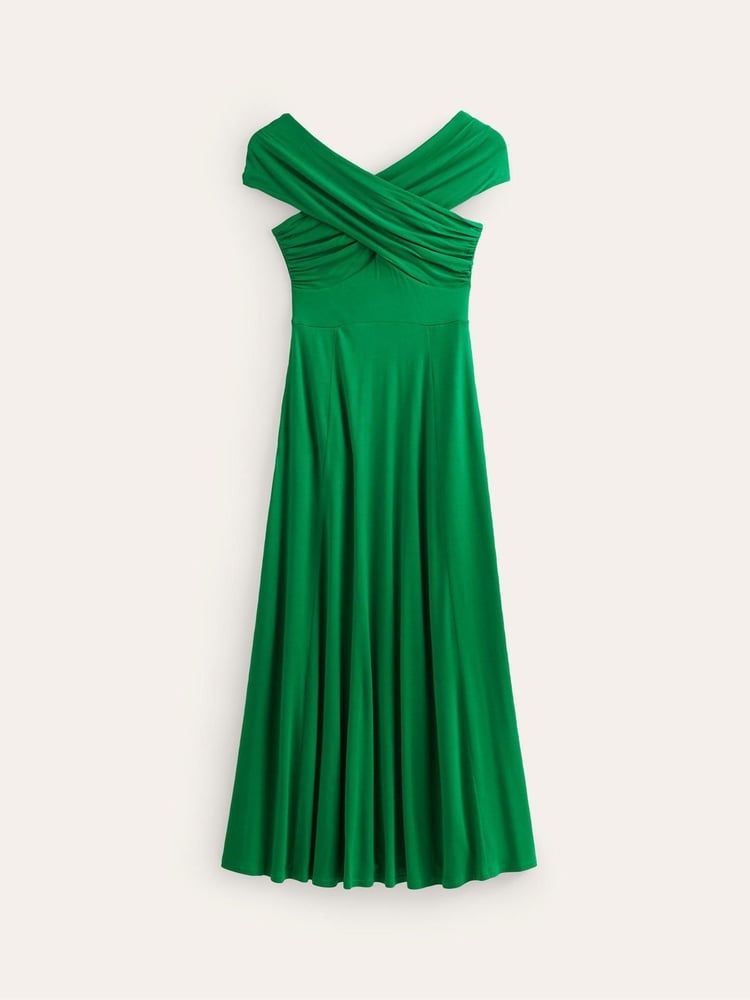 Boden Green Petite Bardot Jersey Maxi Dress - Image 5 of 5 Boden Green Petite Bardot Jersey Maxi Dress - Image 5 of 5