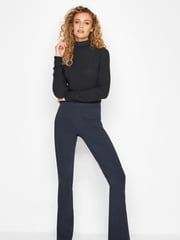 Long Tall Sally Blue Bi-Stretch Bootcut Trousers - Image 2 of 3