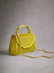 Yellow Tabitha Simmons Stella Sparkle Handheld Bag - Image 4 of 4