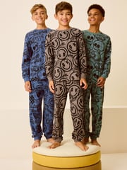 Blue/Green/Neutral Character 3 Pack Long Sleeve Pyjamas (3-16yrs) - Image 2 of 14