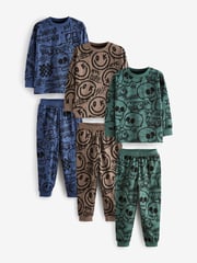 Blue/Green/Neutral Character 3 Pack Long Sleeve Pyjamas (3-16yrs) - Image 6 of 14
