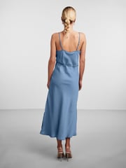 Y.A.S Blue Satin Cowl Neck Slip Dress - Image 2 of 5