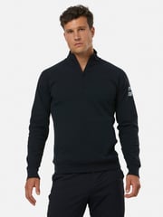 Schwarz - Gym + Coffee – Chill – Sweatshirt für Herren mit Viertelreißverschluss - Bild 3 von 6