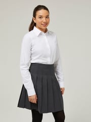 Trutex White Slim Fit Long Sleeve 3 Pack School Shirts - Image 1 of 7