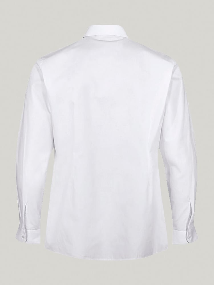Trutex White Slim Fit Long Sleeve 3 Pack School Shirts - Image 7 of 7