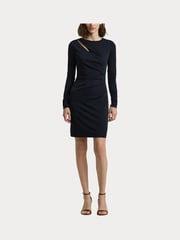 Lauren Ralph Lauren Navy Pleated Stretch Jersey Cocktail Dress - Image 8 of 9