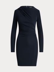 Lauren Ralph Lauren Navy Pleated Stretch Jersey Cocktail Dress - Image 9 of 9