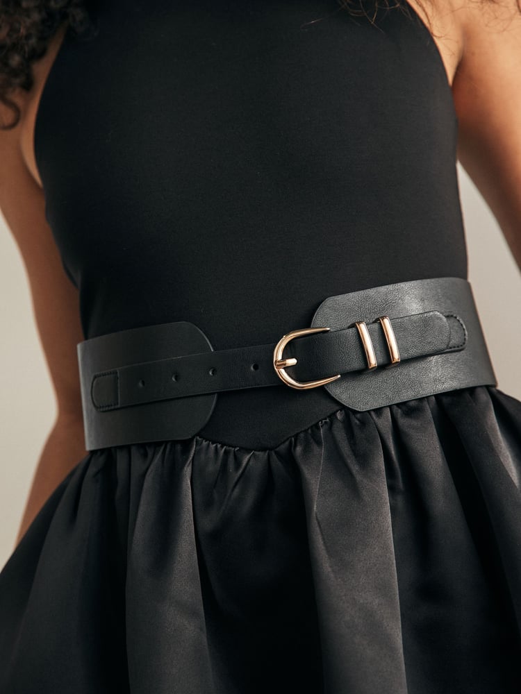 Black PU Corset Belt - Image 2 of 4