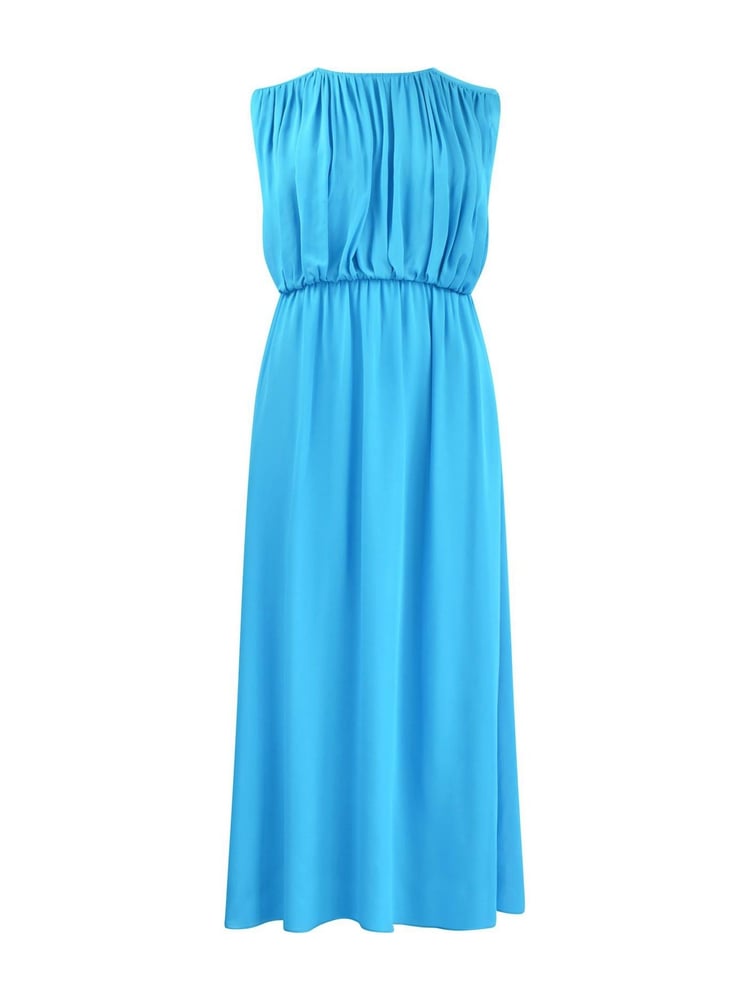 Ro&Zo Blue Petite Lucia Gathered Waist Maxi Dress - Image 5 of 5