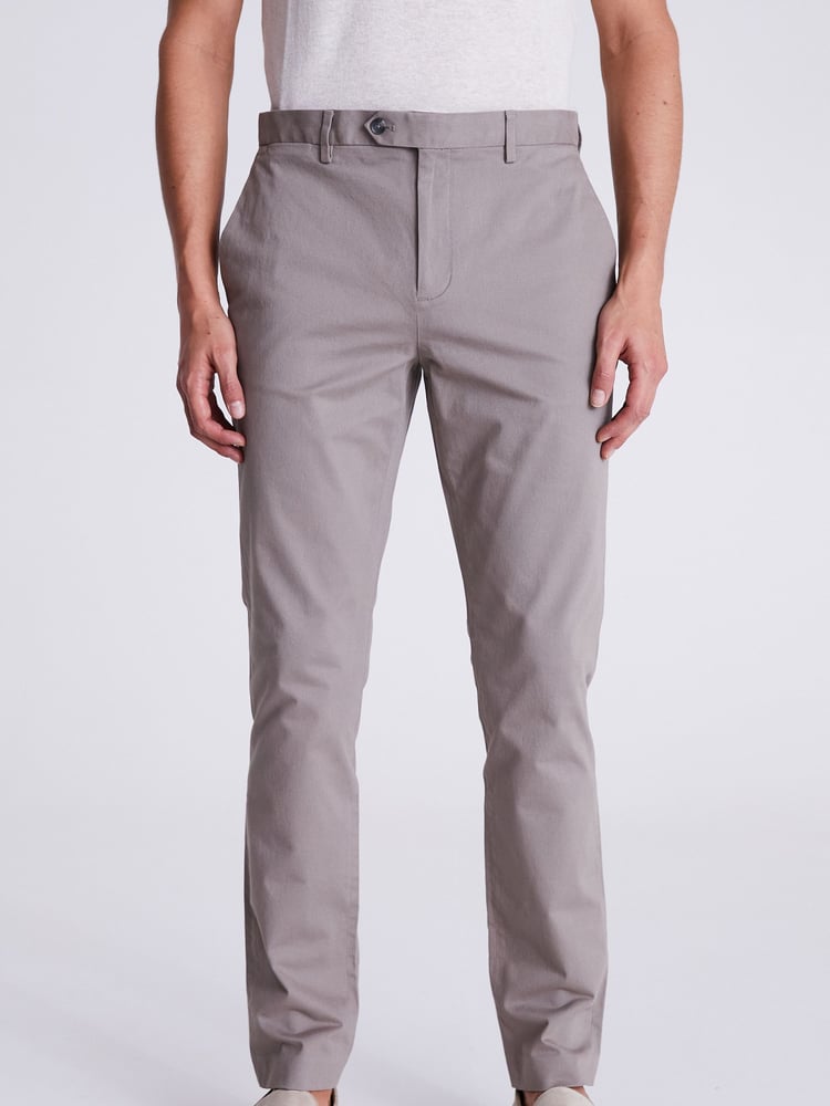 MOSS TAUPE Tailored Chino Trousers - Image 1 of 3