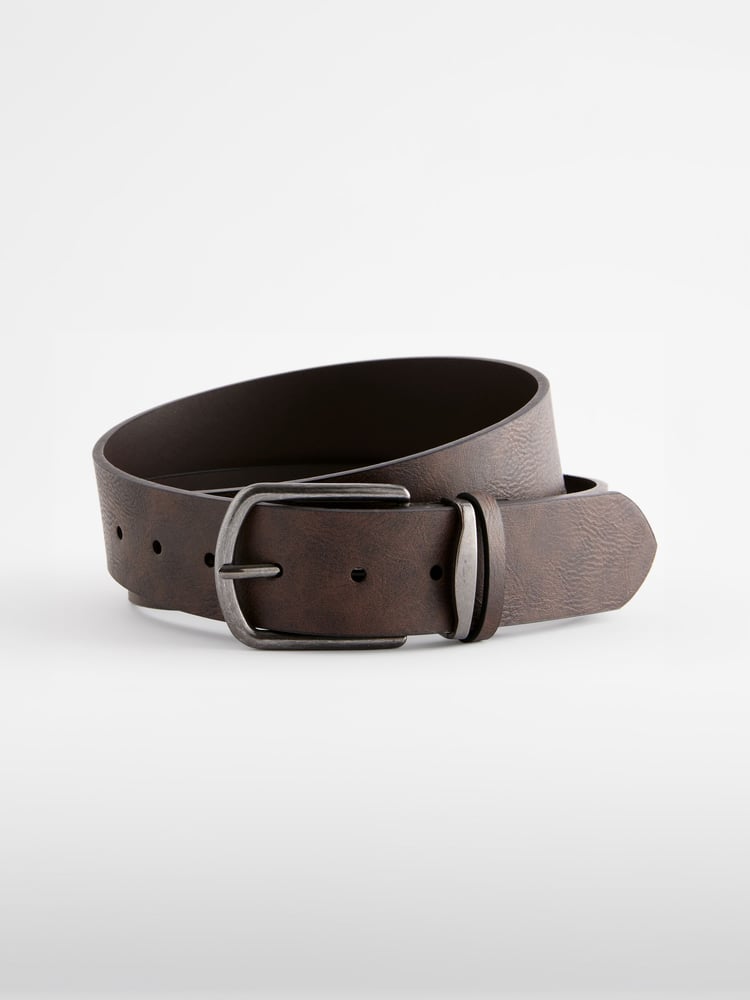 Brown Distressed Faux Leather Belt - Image 2 of 3