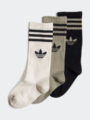 adidas Originals Green/Black Crew Socks 3 Pack - Image 1 of 1
