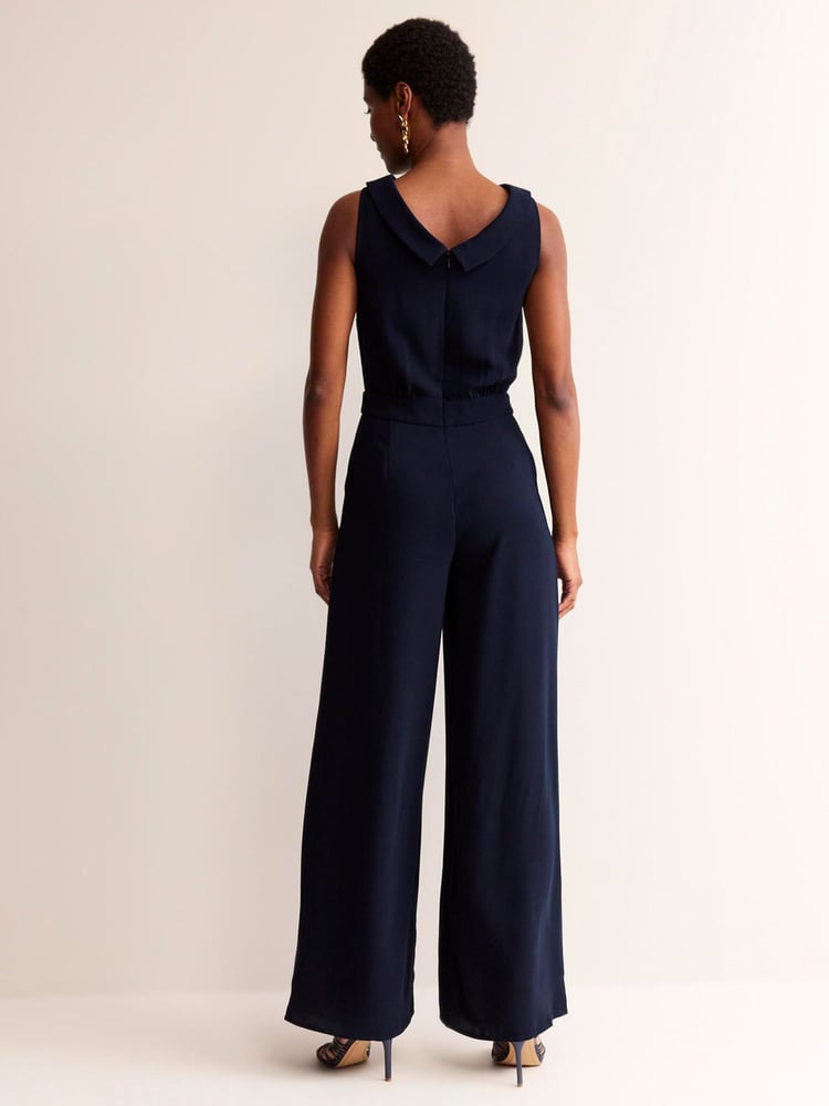 Boden Dark Blue Clarissa Jumpsuit - Image 2 of 5 Boden Dark Blue Clarissa Jumpsuit - Image 2 of 5