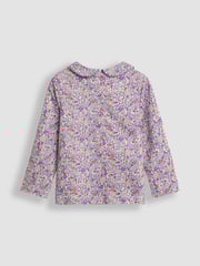 JoJo Maman Bébé Lilac Ditsy Floral Peter Pan Top - Image 2 of 3