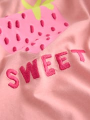 Pink Strawberry/ Checkerboard Printed Pyjamas 3 Pack (9mths-8yrs) - Image 11 of 11